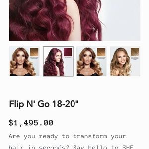 NWOT Flip N Go shilo hair halo extension